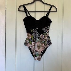 Ted Baker Underwire One-Piece Swimsuit Size 6-8